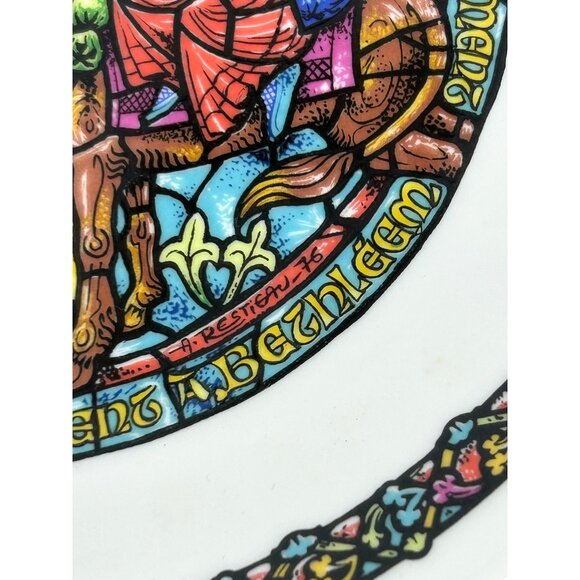 Henri D’Arceau Limoges Noel Vitrail Christmas Plate Vtg 1977 Limited Edition Dec - Picture 15 of 16